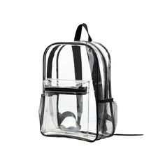 Clear Backpack (Black, Pink or Blue) Unisex School or Stadium Bag with Padded Straps - Great Quality - Customized in the USA Product info - Item name: Clear Backpack, Water Resistant, Large Front-pocket, Side Water Bottle Holder Material: High-Quality PVC and Nylon Zipper Size: 15in x 11in x 4in (L*W*H) Ideas for Usage: School, Work, Shopping, Travel, Gym, Hiking, Sports, Events, Picnics, etc Package includes：1 Backpack  Cleaning Instructions: Clean with damp cloth SKU: 0328 We are a small famil Transparent Backpack, Clear Backpack, Backpack Pattern, Sac Week End, Commuter Bag, Travel Bags For Women, Backpack Travel, Backpack School, Backpack Travel Bag