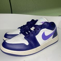 Brand New Shoe Nike Air Jordan 1 Low Purple, Nike Purple, Air Jordan 1 Low, Jordan 1 Low, Air Jordan 1, Jordan 1, New Shoes, Purple Color, Color Purple