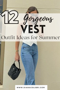 vest outfit ideas Elegant Summer Daywear Vest, Trendy V-neck Summer Vest, Short Vest Outfits For Women, Chic Tank-style Sweater Vest For Summer, Casual Vest Outfits, Summer Beach Vest With V-neck, Chic V-neck Beach Vest, Vest Outfit Ideas, Vest Outfits For Women