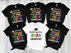 Kindergarten Graduation Tshirt Custom Family Kindergarten Graduation Shirt 2024 Graduation Shirt Personalized Graduation Shirt Family Shirts *Crafted from premium, ultra-soft materials, and this shirt ensures exceptional comfort. Made using high-quality vinyl and pressed with a professional-grade heat press. *Prior to placing your order, kindly review the color and size charts. Since all shirts are made to your specifications, we regretfully cannot accommodate returns or exchanges unless there is a problem with your order. *We collaborate with various shirt brands based on color and size availability. Our chosen shirts are of the soft style variety, avoiding the traditional heavy cotton. Solid colors consist of pure cotton, while heather colors are a blend of cotton and polyester (with occ Family Kindergarten, Family Graduation Shirts, Graduation Kindergarten, Graduation Tshirt, Graduation Shirts For Family, 2024 Family, Tshirt Custom, Graduation Shirt, Kindergarten Shirts