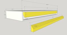 the top and bottom section of a shelf with measurements