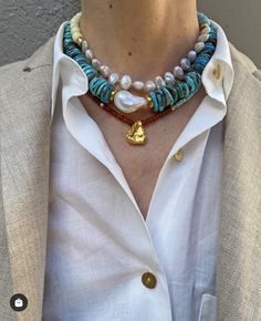 Statement Jewelry Necklace, A Sense Of Place, Lizzie Fortunato, Necklace Diy, Sense Of Place, Jewelry Lookbook, Diy Necklace, Jewelry Necklace, The Land