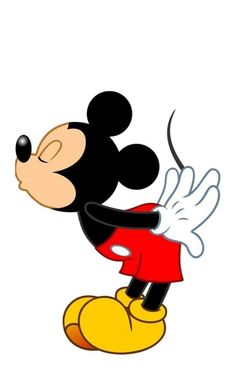 a cartoon mickey mouse with its eyes closed