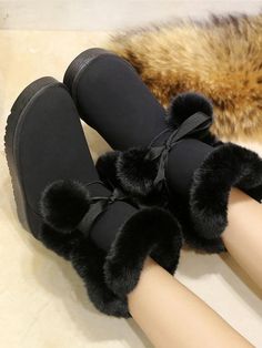 Sku XLB-1628 Material Matte Artificial Leather Pattern Solid Color Season Winter Heels Flat Color Black, Gray, Caramel, Pink Size 35,36,37,38,39,40,41 Quality Woman, Woman Boots, Fur Ankle Boots, Boots Thick, Warm Winter Boots, Flat Heels, Winter Heels, Thick Heel, Winter Boots Women