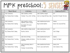 the map preschool 5 sense worksheet is shown in this graphic file, which includes several