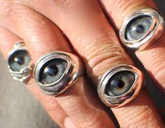 Unusual Jewelry, Order Here, Eye Ring, Glass Eyes, Eye Jewelry, Jewelry Inspo, An Eye, Piercing Jewelry