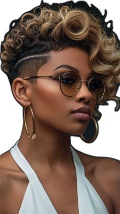 Embrace the bold look of a stylish undercut, perfect for Black women. This edgy haircut combines a sleek undercut with natural curls on top. Visit our site for styling tips and inspiration. Save this pin for your next bold undercut!  #Undercut #ShortHair #BlackWomen #BoldStyle #EdgyHaircut Edgy Hair Black Women, Half Shaved Head Hairstyles Black Women, Edgy Hairstyles Black Women, Big Hairstyles For Black Women, Edgy Natural Hairstyles Black Women, Color Short Hair Black Women, Colored Short Hair Black Women, Bold Undercut, Undercut Natural Hair