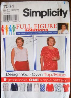 the front cover of a sewing book with two women's tops