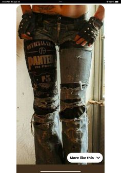 Punk Fashion Diy, Trashy Outfits, Diy Jeans, Estilo Hippy, Diy Vetement, Band T Shirts, 2000s Fashion Outfits, Mötley Crüe, Jolie Photo