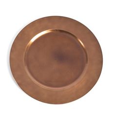 an empty copper plate on a white background