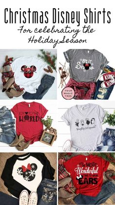 'Tis the season to be merry with these fabulous Christmas Disney shirt ideas for your Holiday season vacation! Or just while you're out doing the Christmas shopping! Disney World Outfits Christmas, Disney Shirt Ideas, Christmas Disney Shirt, Princess Training, Disney Xmas, Travel Consultant, Disney Gear, Disney Christmas Shirts, Disney World Christmas