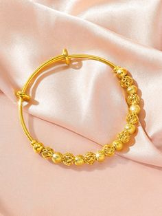 1pc Versatile Minimalist Hollow Plated Gold Bangle Bracelet, Everyday Jewelry Gift For Women Yellow Gold Fashionable   Copper     Women Fashion Jewelry, size features are:Bust: ,Length: ,Sleeve Length: Pull Bracelet, Daily Jewelry, Gold Collar, Watches Women Fashion, Womens Bracelets, Simple Style, Jewelry Gift, Womens Watches, Women Fashion