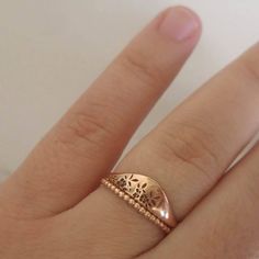 Elegant and unique 14k rose gold wedding ring set, Vintage style floral wedding band paired with a delicate gold dots wedding ring for the stylish bride to be.* Flower band width: 1.5 mm, wide part width: 5 mm* Thickness: 1.5 mm* Dot ring: 1.5 mm* Available in 14K or 18K YELLOW, WHITE and ROSE gold.   The price listed is for 14K please contact me for 18K pricing.* available with darkend flower ( please mention in note to seller) * Sizes vary from 5 US to 9 US, including half sizes.    Please cho Delicate Rose Gold Flower Ring, 14k Rose Gold Dainty Stackable Promise Rings, Dainty Rose Gold Toe Ring, Delicate Rose Gold Stackable Rings With Round Band, Dainty 14k Rose Gold Rings, Delicate Rose Gold Stackable Promise Rings, Delicate Stackable 14k Rose Gold Rings, Delicate 14k Rose Gold Midi Rings, Dainty Engraved Toe Ring For Wedding