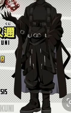 an anime character is standing with his hands in his pockets