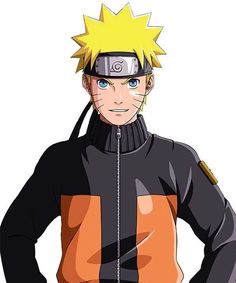 naruto is standing with his hands on his hips