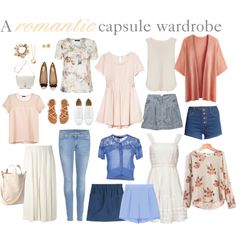 Womens Romantic Style, Retro Romantic Style, Kibbe Romantic Wardrobe, Floral Capsule Wardrobe, Romantic Style Wardrobe, Kibbe Romantic Capsule Wardrobe, Kibbe Romantic Jewelry, Romantic Wardrobe Style