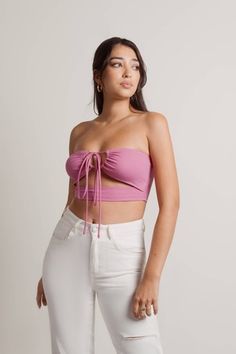 SoCal Plunging Ribbed Crop Top in Blush - $15 | Tobi US Pink Ribbed, Surprise Me, Ribbed Crop Top, Halter Crop Top, Girls Night Out, High Waisted Pants, Summer Girls, Girls Night