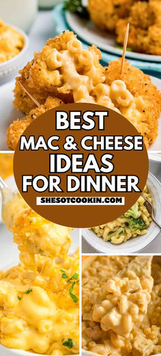 Photo collage of mac and cheese recipes. Velveeta Mac And Cheese Recipes, Meat Mac And Cheese, Dinner Mac And Cheese, Kids Mac And Cheese Recipe, Mac And Cheese With Velveeta, Cheesy Mac N Cheese Recipe, Recipes With Meat, Cheap Casserole Recipes, Healthy Mac And Cheese