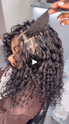 Half Braid Half Crochet Hairstyles, Boho Braided Hairstyles, Micro Braids Hairstyles, Half Braid, Cute Box Braids, Women Braids, Curly Braids, Bohemian Braids, Cute Box Braids Hairstyles