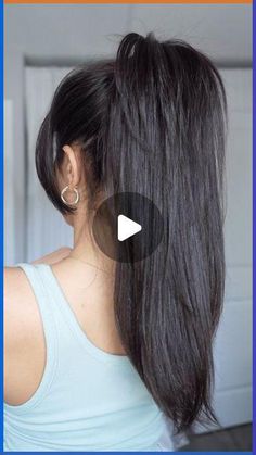 Hair Color Ideas For Ponytail, Ponytail Hairstyles Videos Easy, Hair Styles In 5 Min, Ponytail Hairstyles For Layered Hair, Layers In Ponytail, Ponitel Hairstyle Simple, Hair Hacks For Long Hair, Hairstyles With Ponytails Easy, Pony Tailed Hairstyle Elegant