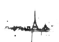 black and white photograph of the eiffel tower