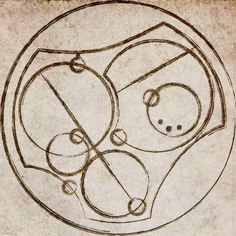 a drawing of an object in a circle