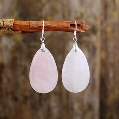 Gemstone Drop Earrings, Aventurine Stone, Raw Rose Quartz, Rose Quartz Earrings, Teardrop Dangle Earrings, Rose Quartz Stone, Crystal Drop Earrings, Quartz Rose, Quartz Earrings