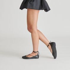 Black Leather Ballet Flats For Spring, Spring Black Leather Ballet Flats, Black Leather Sole Ballet Flats For Everyday, Black Leather Ballet Flats For Summer, Everyday Black Ballet Flats, Black Ballet Flats With Leather Sole For Spring, Black Leather Sole Ballet Flats For Spring, Spring Black Ballet Flats With Leather Sole, Everyday Black Leather Ballet Flats