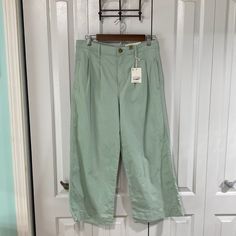 Nwt A.N.A. Wide Leg Capris. Functional Side And Back Pockets. Cameo Green. New Never Worn And Perfect Condition. Feel Free To Make An Offer Non Smoking Home From Sunset On Friday To Sunset On Saturday I Am Unable To Answer Questions As I Am With My Family. I Will Promptly Answer Questions Saturday Evening. Thanks For Understanding! Spring Green Jeans For Workwear, High Rise Cotton Capris For Spring, High-rise Cotton Capris For Spring, Green Relaxed Fit Capris For Spring, High Waist Green Capris For Spring, Spring Green Cotton Capris, Casual Bottoms For Spring, New With Tags, Olive Chinos, Wide Leg Capris