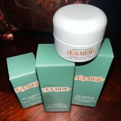 Nwt Barcodes On Everything! Mini’s From La Mer. Here’s A Time To Try Out Some Top Tier High End Skincare. 1 Treatment Lotion, Eye Concentrate, Revitalizing Hydrating Serum And Moisturizing Cream. High End Skincare, Serum Face, Mini S, Hydrating Serum, Skin Care Serum, Moisturizing Cream, Skin Care Women, Face Oil, Face Serum