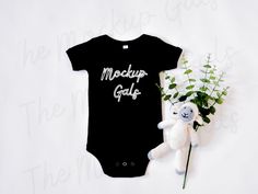 Bella Canvas 100B Baby Mockup | Bella Canvas Infant Bodysuit Mockup | Onesie Mockup | Black Onesie Mockup | Onesie Flat Lay Customizable Black Cotton Onesie, Baby Flat Lay, Create Branding, Branding Images, Body Noir, Black Onesie, Canvas Mockup, Social Media Apps, Boy Onesie