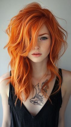 Flame Ombre Hair, Rose Gold And Red Hair, Orange Hair Girl, Copper Curls, Cheveux Oranges, Red Hair Inspiration, Red Haired Beauty, Copper Hair Color, Beautiful Red Hair