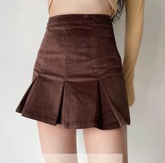 Sexy A-Line Pleated Corduroy Mini Skirt – Tomscloth Corduroy Mini Skirt, Corduroy Mini Skirt Pattern, High Waist Fitted Corduroy Mini Skirt, Brown Cotton Mini Skirt, High Waist Corduroy Mini Skirt, Fitted Brown Corduroy Mini Skirt, Courduroy Mini Skirt, Mini Suits, Body Skirt