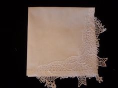 "Brand New! These are beautiful cotton hemstitched hankies that I embellish with created lace - an Initial Impressions exclusive. Perfect for the bride, mother of the bride or groom and a gorgeous gift for the bridesmaids, these are more special than the routine bridal hankie! The hankie is 12\" x 12\", appropriate for a lady's hankie and very soft and supple cotton with a wonderful \"hand\" The lace on the corner measures approximately 8 inches across and 3 inches from the top of the bow to the White Lace Handkerchiefs With Embroidery, White Embroidered Lace Handkerchiefs, Victorian White Handkerchiefs With Lace Trim, White Victorian Handkerchiefs With Lace Trim, White Victorian Handkerchief With Lace Trim, Cotton Wedding, Wedding Handkerchief, Gorgeous Gift, Mother Of The Bride