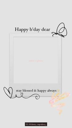 a happy birthday card with an image of a butterfly and the words, happy bday dear