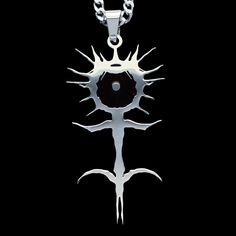 "Blackmage Necklace * 2\" stainless steel pendant *Comes with your choice of chain" Symbolic Black Stainless Steel Necklace, Symbolic Black Necklace For Halloween, Symbolic Black Halloween Necklace, Trash Gang, Star Chain, Neck Piece, Stainless Steel Pendant, Steel Chain, Black Enamel