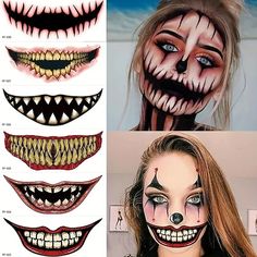 Season:All Seasons; Quantity:2; Theme:Family; Type:party decoration; Occasion:Halloween,Birthday Party; Material:Mixed Material; Features:Convenient,Multi Function; Package Dimensions:12.010.02.0; Listing Date:07/18/2023; Size:10 Halloween Clown Scary, Horror Smink, Makeup Party Decorations, Mouth Tattoo, Halloween Pranks, Horror Make-up, Makeup Stickers, Halloween Clown, Makeup Humor