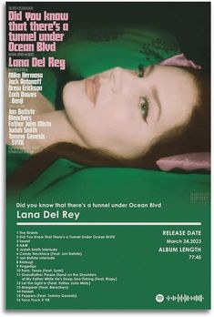 the poster for lana del ray's upcoming show