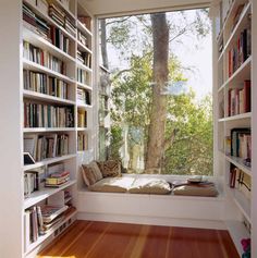 Reading Bench, Business Meme, Cozy Window Seat, Window Seat Design, Window Benches, Reading Area, Parenting Ideas, Reading Nooks, Home Libraries