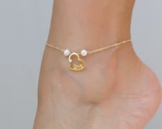 Gold Anklets With Pearl Charm As Gift, Gold Anklets With Pearl Charm For Gift, Turquoise Ankle Bracelet, Turquoise Bracelet Gold, Pearl Ankle Bracelet, Heart Ankle Bracelet, Rose Gold Anklet, Mom Necklace Personalized, Turquoise Anklet