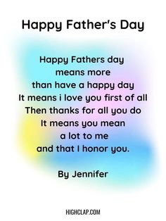 a father's day card with the words happy fathers day, and an image of a