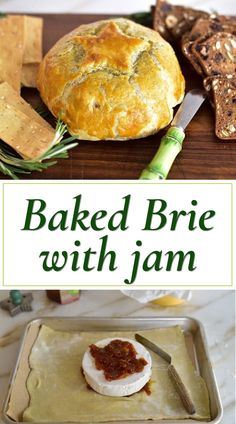 baked brie with jam in the middle