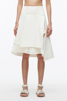 Layered Flounce Skirt – 3.1 Phillip Lim Cotton Asymmetrical Skirt For Daywear, Asymmetrical Relaxed Cargo Skirt For Spring, Relaxed Asymmetrical Cargo Skirt For Spring, Chic Cotton Cargo Skirt For Spring, Asymmetrical Skirt With Pleated Hem For Summer, Spring Cotton Asymmetrical Cargo Skirt, Summer Asymmetrical Skirt With Pleated Hem, Spring Skirt With Layered Hem And Voluminous Fit, Spring Skirt With Layered Hem