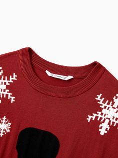 Matching Christmas Sweaters, Snowman Snowflake, Snowflake Pattern, Made In China, Red Sweaters, Christmas Shopping, Family Christmas, Long Sleeve Sweater, Christmas Sweaters