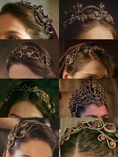 Elven Hairstyles, Bridal Maxi Dress, Reign Fashion, Crystal Crown Tiaras, Tiara Accessories, Elven Dress, Royal Crown Jewels, Turkish Dress, Diy Beaded Rings