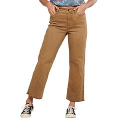 When the daily adventure consists of various beverages and friends in town we opt for the Toad&Co Balsam Seeded Cutoff Pant. These pants boast a high-waisted and slightly cropped design to go along with the stretchy cotton fabric. Mid-rise Brown Bottoms For Everyday, High Rise Brown Cotton Bottoms, Casual Brown High Rise Pants, Casual Brown Bottoms For Everyday, Casual Brown Mid-rise Bottoms, Casual High Rise Brown Bottoms, Casual Mid-rise Brown Bottoms, Casual Brown Bottoms With Five Pockets, Women Pants Casual