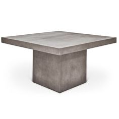 With its chunky pedestal base + weathered gray finish, this table brings a bold industrial-inspired look to your indoor or outdoor dining area. It’s built from concrete that’s sealed and waxed to prevent staining. Seats six people – ask some of them to help you assemble it first. AllModern Height: 36.25" H x 59" W x 59" L AllModern Kareen Bar & Counter Height Pedestal Dining Table in Gray | Size 36.25" H x 59" W x 59" L Cement Dining Table, Concrete Dining Table, Square Dining Table, Counter Table, Counter Height Table, Square Dining Tables, Square Table, Pedestal Dining Table, Reinforced Concrete