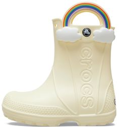 PRICES MAY VARY. Make A Splash: Crocs Handle It Rain Boots For Girls And Boys Keeps Those Puddle-Jumping Feet Cozy And Dry For The Rainiest Of Days. Easy On And Off: Oversized Handles Make Them Easy For Kids To Take These Boots On And Off, And Also Include A Reflective Heel Logo For Safety. Shop With Confidence: Crocs products are backed by our 90-day manufacturer's warranty for high quality and authenticity. Terms and conditions apply Cute Rain Boots, Kids Rain Boots, Kids Rain, Boot Companies, Muck Boots, Rain Boot, South Asia, Kids Boots, Eastern Europe