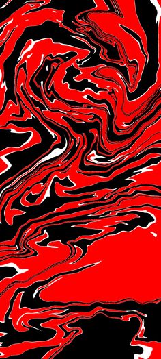 an abstract red and black background with swirly lines on it's surface,