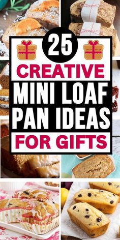 Fun mini loaf pan recipes! Easy recipes for mini loaf pans include sweet & savory bread ideas with apple, lemon, cinnamon, pumpkin, gingerbread, red velvet, zucchini, or banana! Mini loaf pan cakes, food gift ideas for Thanksgiving, Christmas, small loaf cakes, mini cake pan ideas, mini dessert for bake sale, mini loaf pan recipes desserts, mini loaf pan bread recipes, mini breads loaves, mini loaf ideas, small loaf cakes, holiday quick breads, pampered chef stoneware, sweet breads, brunch ... Mini Bread Loaves Recipes Fall, Mini Cakes For Sale Ideas, Mini Cake Loaves Recipes, Mini Loaf Pan Gift Ideas Christmas, Mini Loaf Pan Recipes Christmas Gifts, Mini Loaf Breads For Christmas, Mini Loafs Christmas, Mini Loaves Of Bread For Gifts, Loaf Pan Bread Recipes